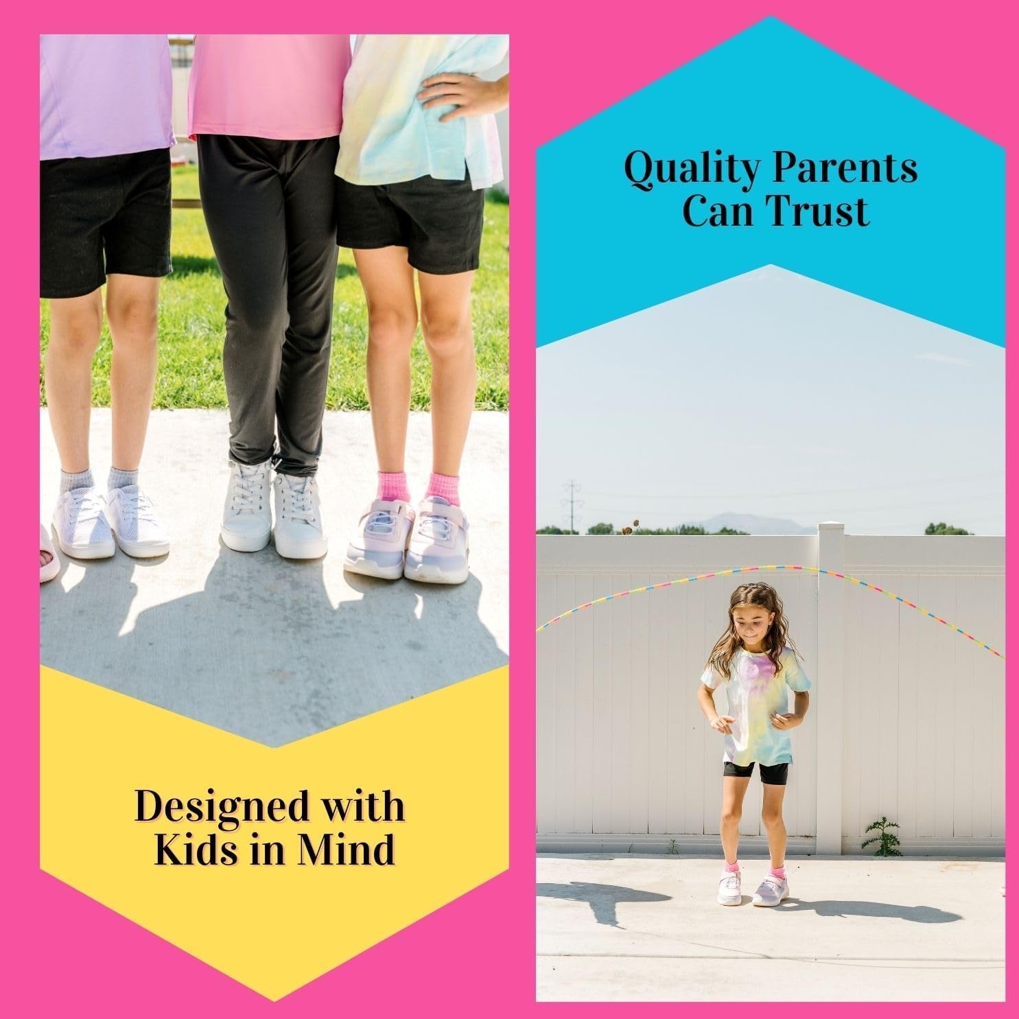 Popular Girls Cotton Undershorts for Dresses, 4 Pack - Solid & Tie Dye under Dress Shorts, Cartwheel Sports Undershorts